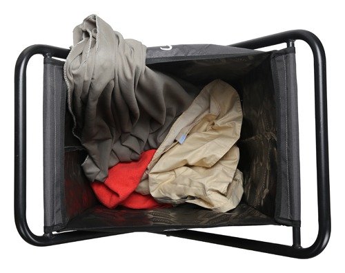 Greenlands 30L Portable Folding Aluminum Storage Bin – Rust-Resistant, Powder-Coated Frame with Water-Resistant Fabric for Camping, Tools & Travel – No Assembly Required (Grey)