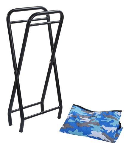 Greenlands 20L Medium Camo Camping Storage Bin - Mild Steel Folding Frame with Rust-Resistant Polyester Fabric, No Assembly Required for Outdoor Gear