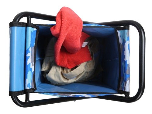 Greenlands 20L Medium Camo Camping Storage Bin - Mild Steel Folding Frame with Rust-Resistant Polyester Fabric, No Assembly Required for Outdoor Gear