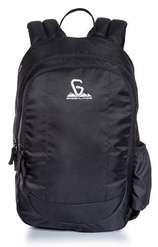 Greenlands 30L Dyno Casual Backpack (Navy) | Padded Straps, 2 Large Compartments & Bottle Pocket | Ideal for Men & Women | Perfect for Office, School, Travel & Hiking (Black)