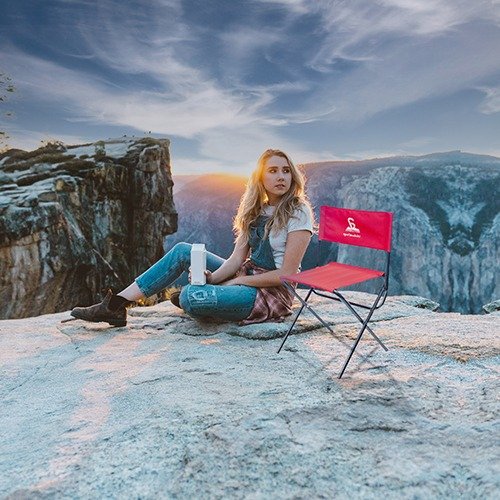 Greenlands Camping Chair Mild Steel Red