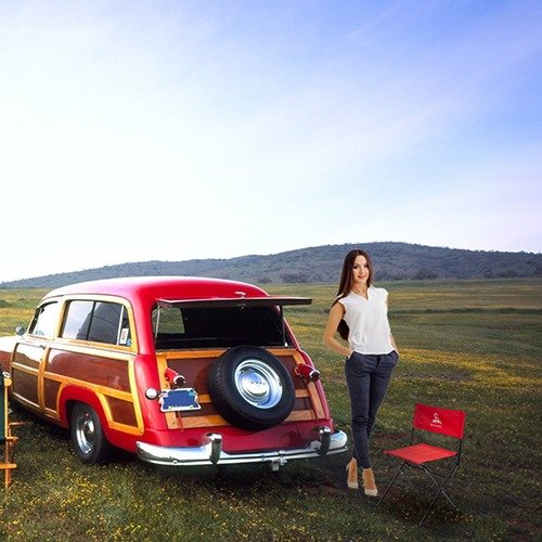 Greenlands Camping Chair Mild Steel Red