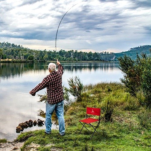 Greenlands Camping Chair Mild Steel Red