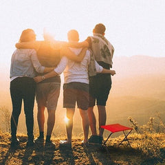 Greenlands Camping Stool Mild Steel Small Red