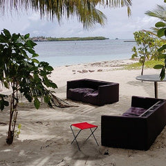 Greenlands Camping Stool Mild Steel Small Red