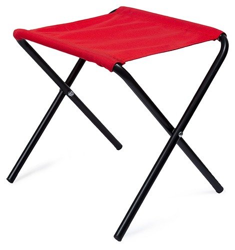 Greenlands Foldable Camping Stool – Mild Steel Medium, Red | Durable Portable Outdoor Stool for Trekking & Camping
