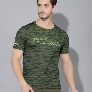 GREENLANDS T-Shirt GNL HS JACQUARD R Green/ Black