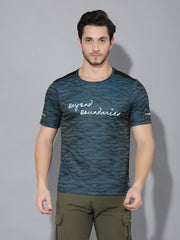 GREENLANDS T-Shirt GNL HS JACQUARD R Blue/ Black