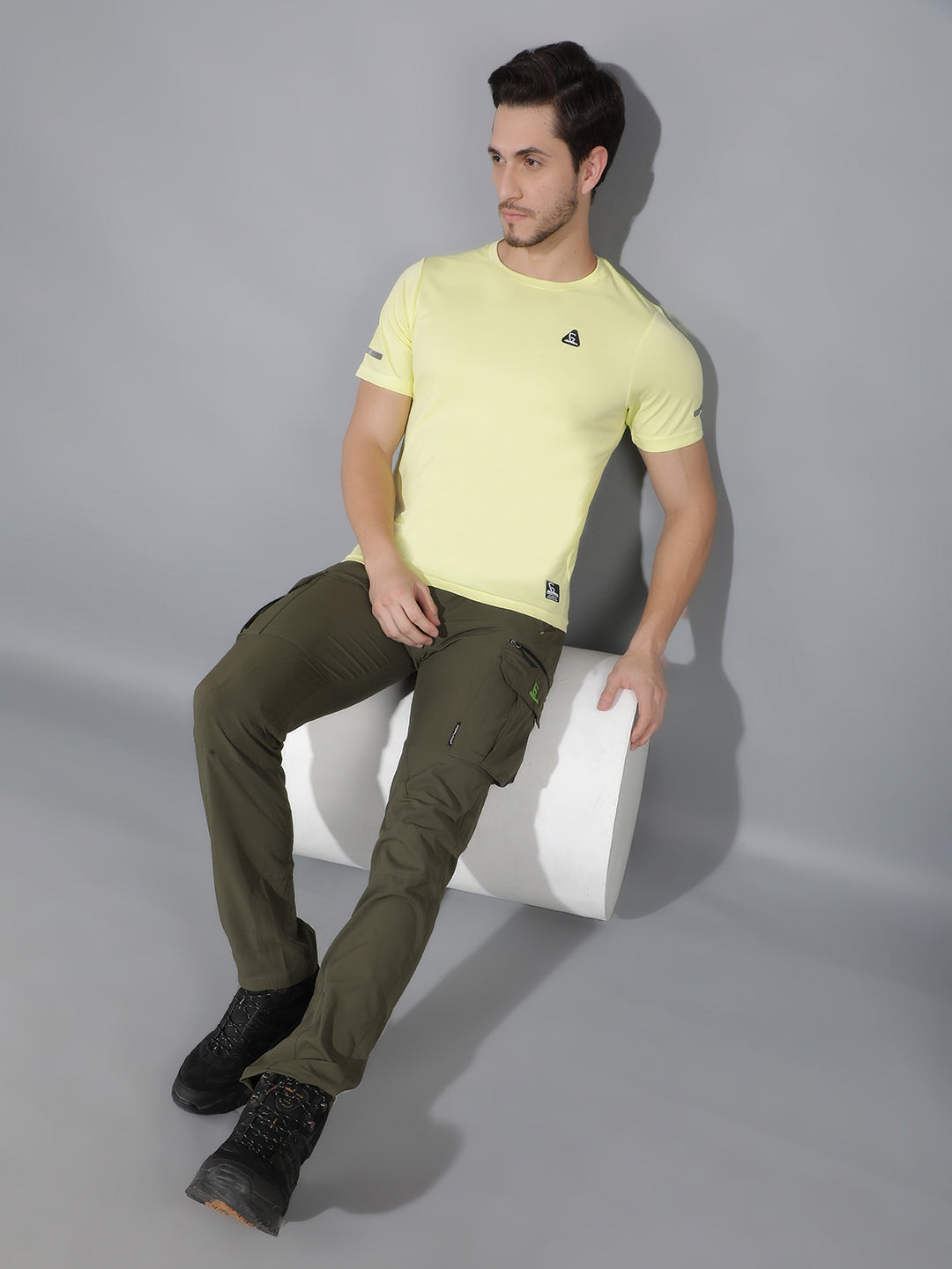 GREENLANDS T-Shirt GNL HS STRIA R Pastel Yellow