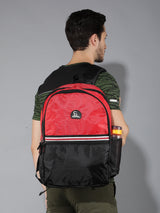 Greenlands 29L Stria Lightweight Backpack (Red) | S-Curved Shoulder Straps & Spacious Compartment | Ideal for Men & Women | Perfect for Travel, School & Office