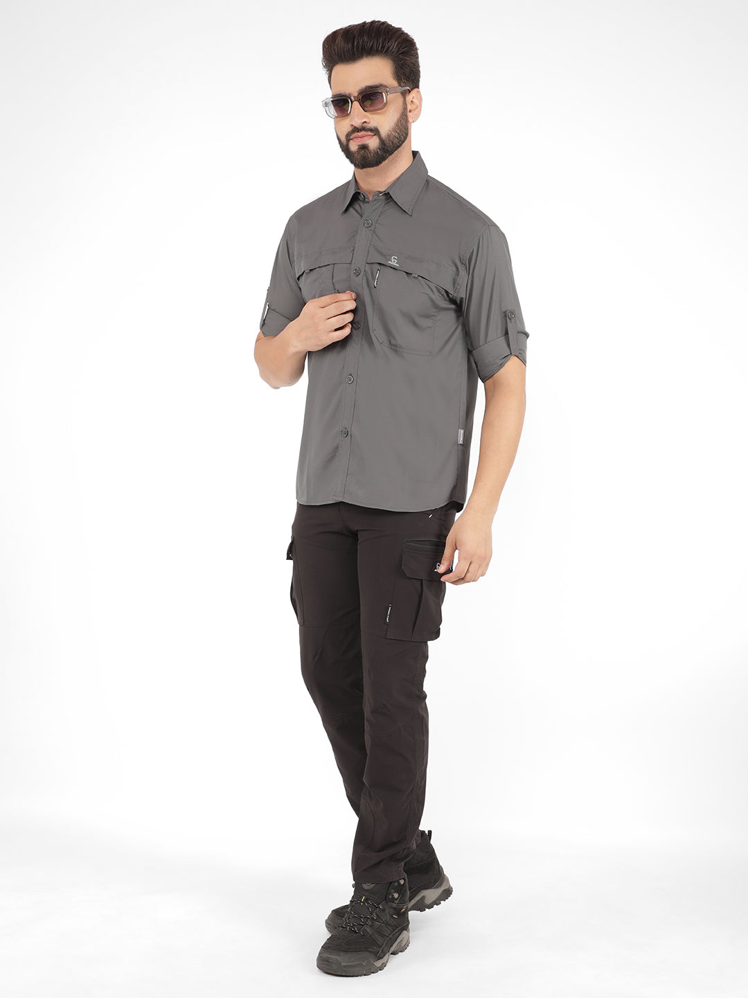 GREENLANDS Shirt GNL QUADRA ASH