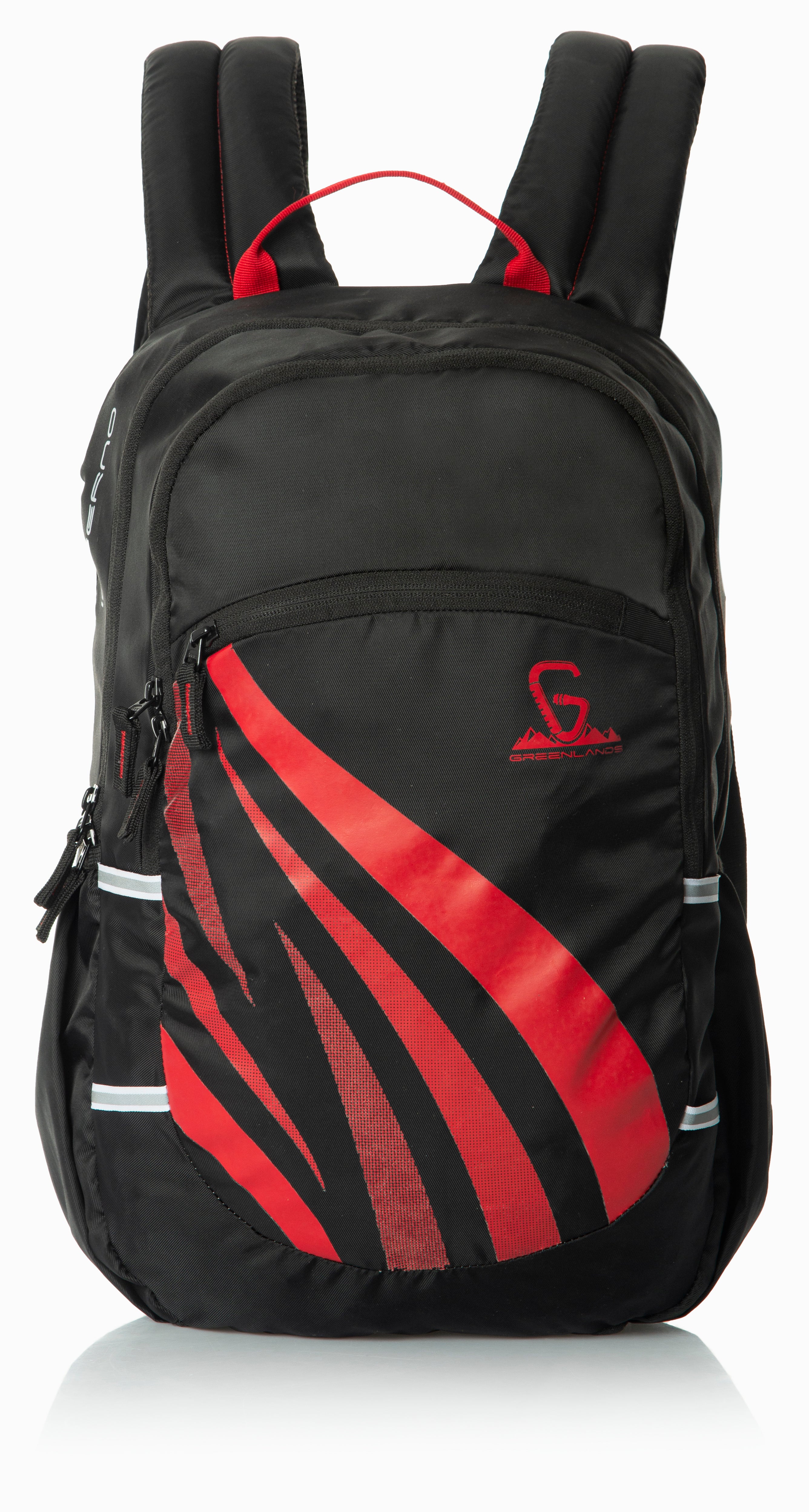 Greenlands Inferno Campus Backpack – Black | Spacious College & School Bag with Laptop Compartment
