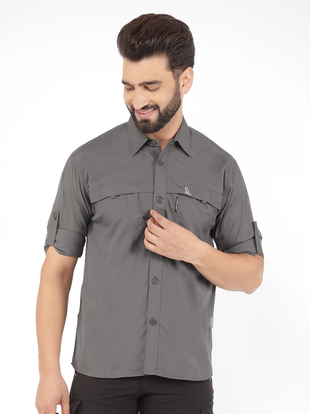 GREENLANDS Shirt GNL QUADRA ASH