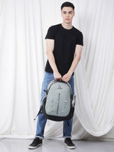 Greenlands 42L Quad Backpack with 17.3" Laptop padded sleeve | Attached Rain Cover | Lightweight bag with 3 Large Compartments | Ideal for School, College, Office & Travel | Light Grey