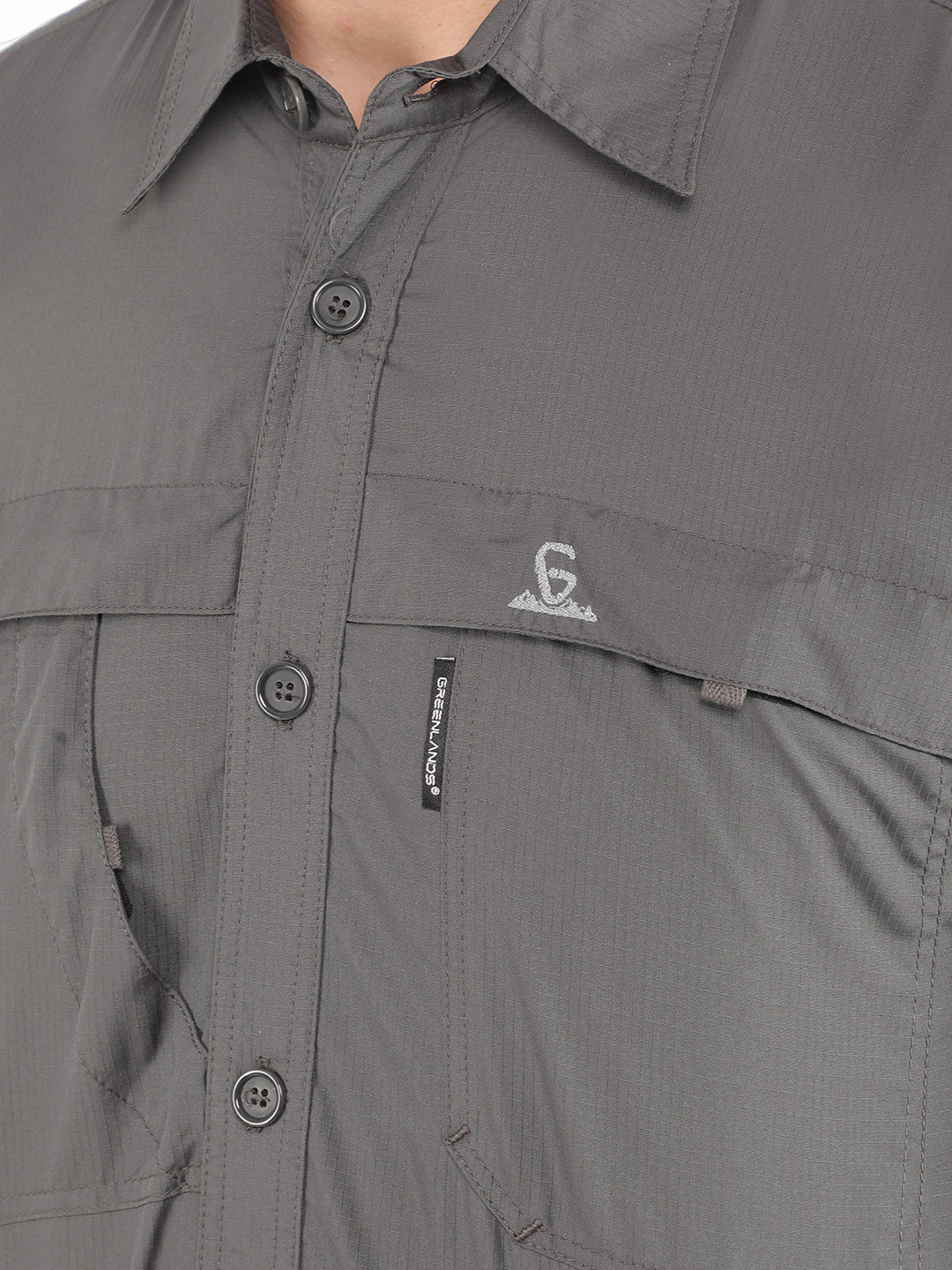 GREENLANDS Shirt GNL QUADRA ASH