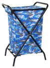 Greenlands 30L Large Mild Steel Blue Camping Storage Bin with Folding Frame with Rust-Resistant Polyester Fabric for Outdoor Gear- No Assembly Required