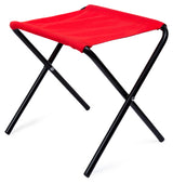 Greenlands Foldable Camping Stool – Mild Steel Small, Red | Compact Portable Outdoor Stool for Trekking & Picnic