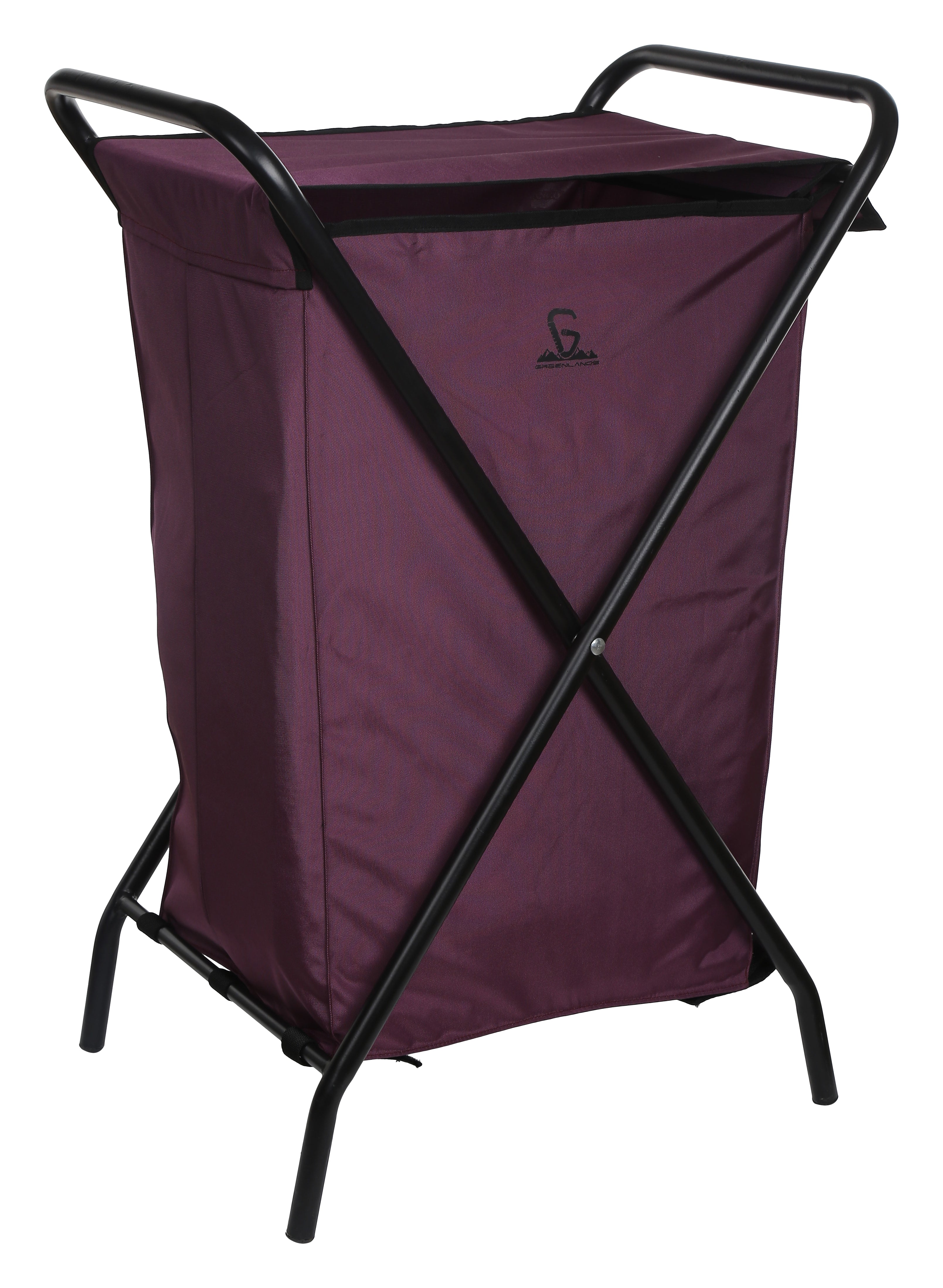 Greenlands 30L Large Mild Steel Wine Camping Storage Bin with Folding Frame with Rust-Resistant Polyester Fabric for Outdoor Gear- No Assembly Required