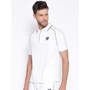 SG SAVAGE 2.0 Half Sleeve Cricket Shirt Whites