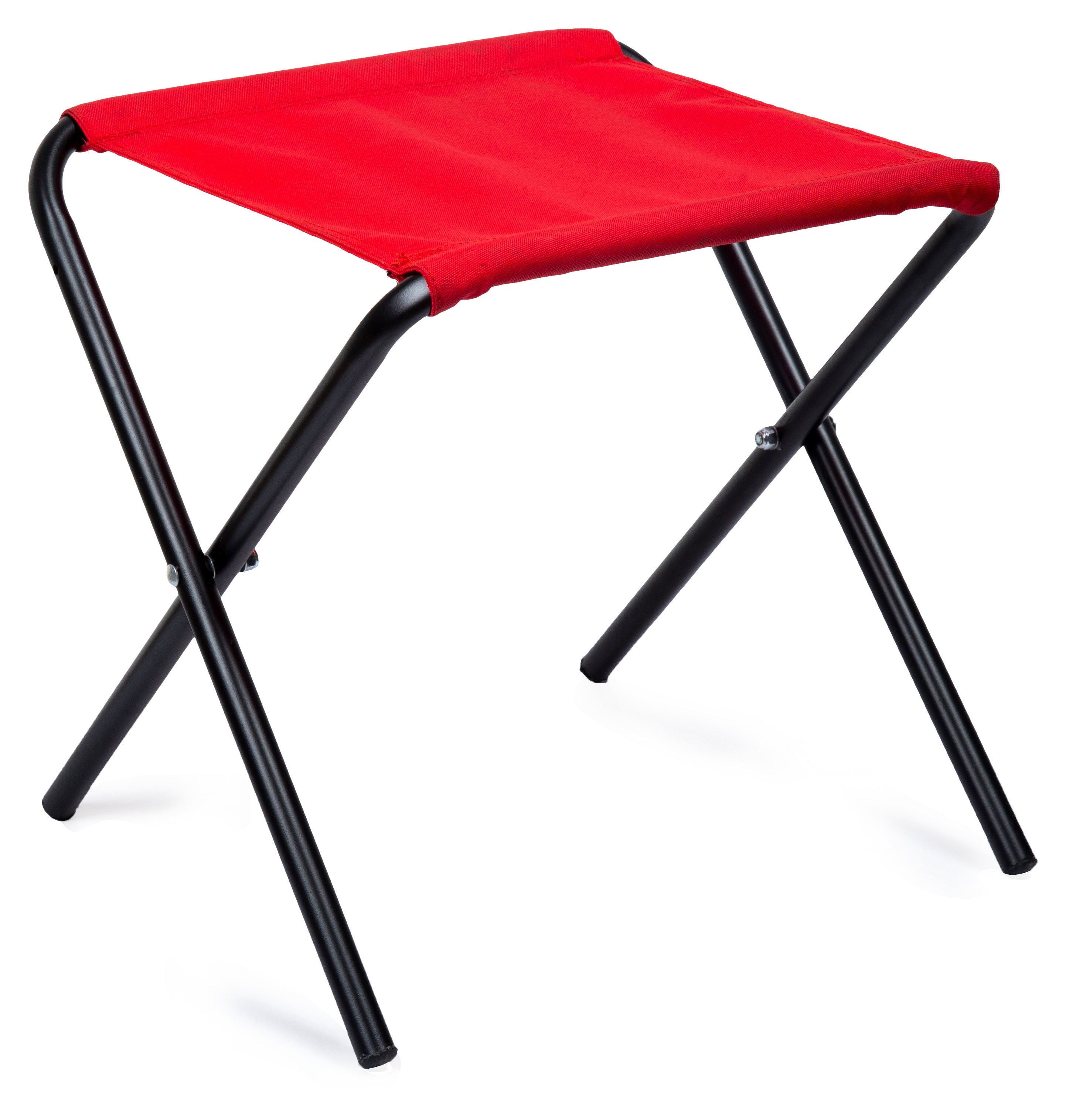 Greenlands Foldable Camping Stool – Mild Steel Small, Red | Compact Portable Outdoor Stool for Trekking & Picnic
