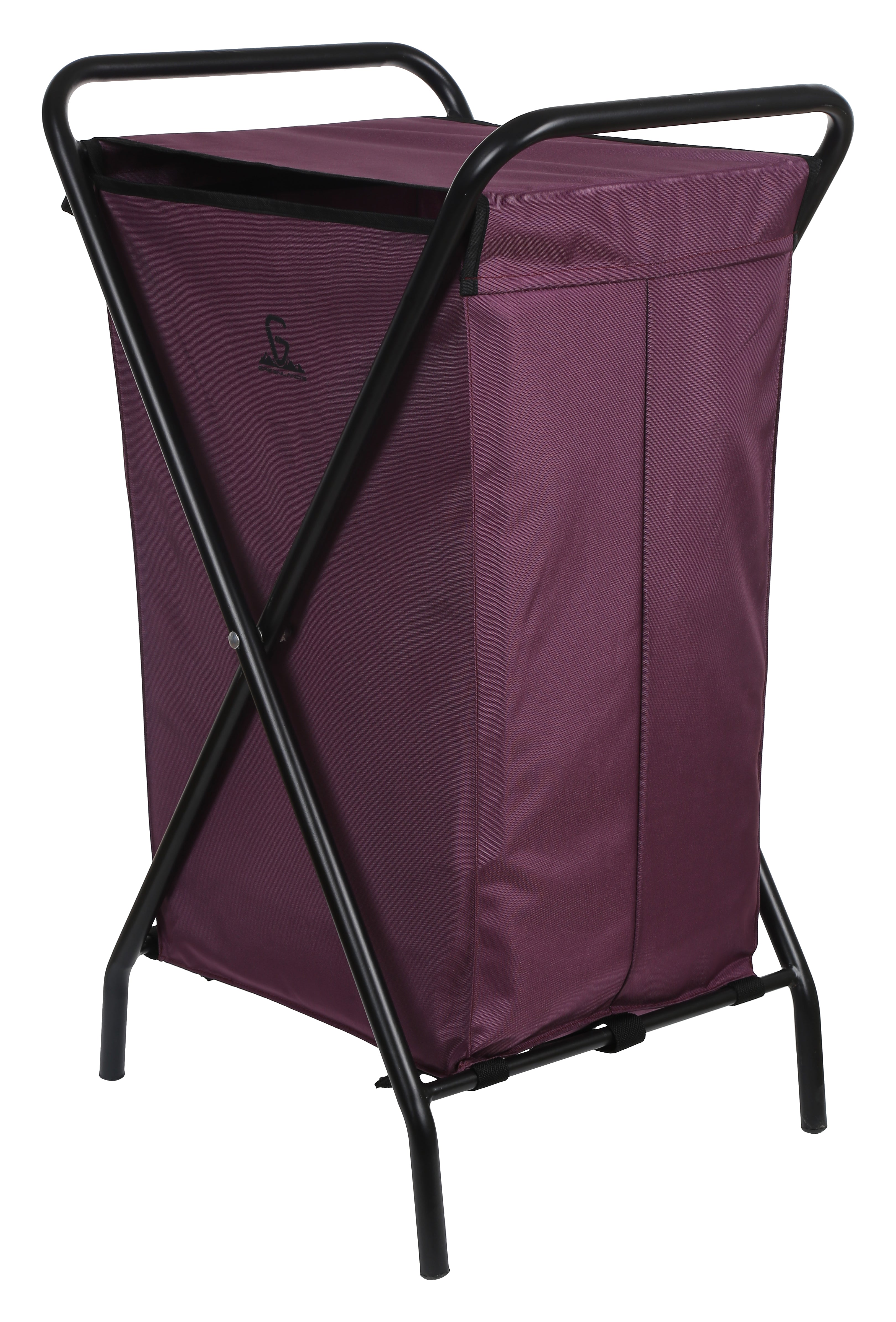 Greenlands 30L Large Mild Steel Wine Camping Storage Bin with Folding Frame with Rust-Resistant Polyester Fabric for Outdoor Gear- No Assembly Required