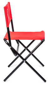 Greenlands Foldable Camping Chair – Mild Steel, Red | Portable Outdoor Folding Chair for Camping & Travel