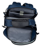 Greenlands 42L Quad Backpack with 17.3" Laptop padded sleeve | Attached Rain Cover | Lightweight bag with 3 Large Compartments | Ideal for School, College, Office & Travel | Navy