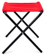 Greenlands Foldable Camping Stool – Mild Steel Small, Red | Compact Portable Outdoor Stool for Trekking & Picnic