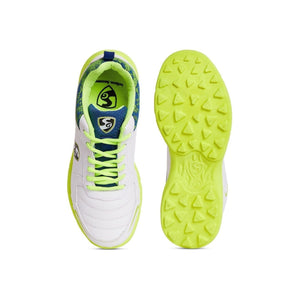 SG Savage Stud Shoe: Dynamic Royal Blue & Lime Cricket Footwear