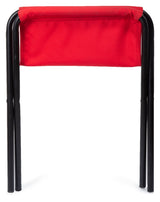 Greenlands Foldable Camping Stool – Mild Steel Small, Red | Compact Portable Outdoor Stool for Trekking & Picnic