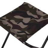 Greenlands Foldable Camping Stool – Mild Steel Small, Camo | Compact Portable Stool for Outdoor & Trekking