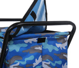 Greenlands 30L Large Mild Steel Blue Camping Storage Bin with Folding Frame with Rust-Resistant Polyester Fabric for Outdoor Gear- No Assembly Required