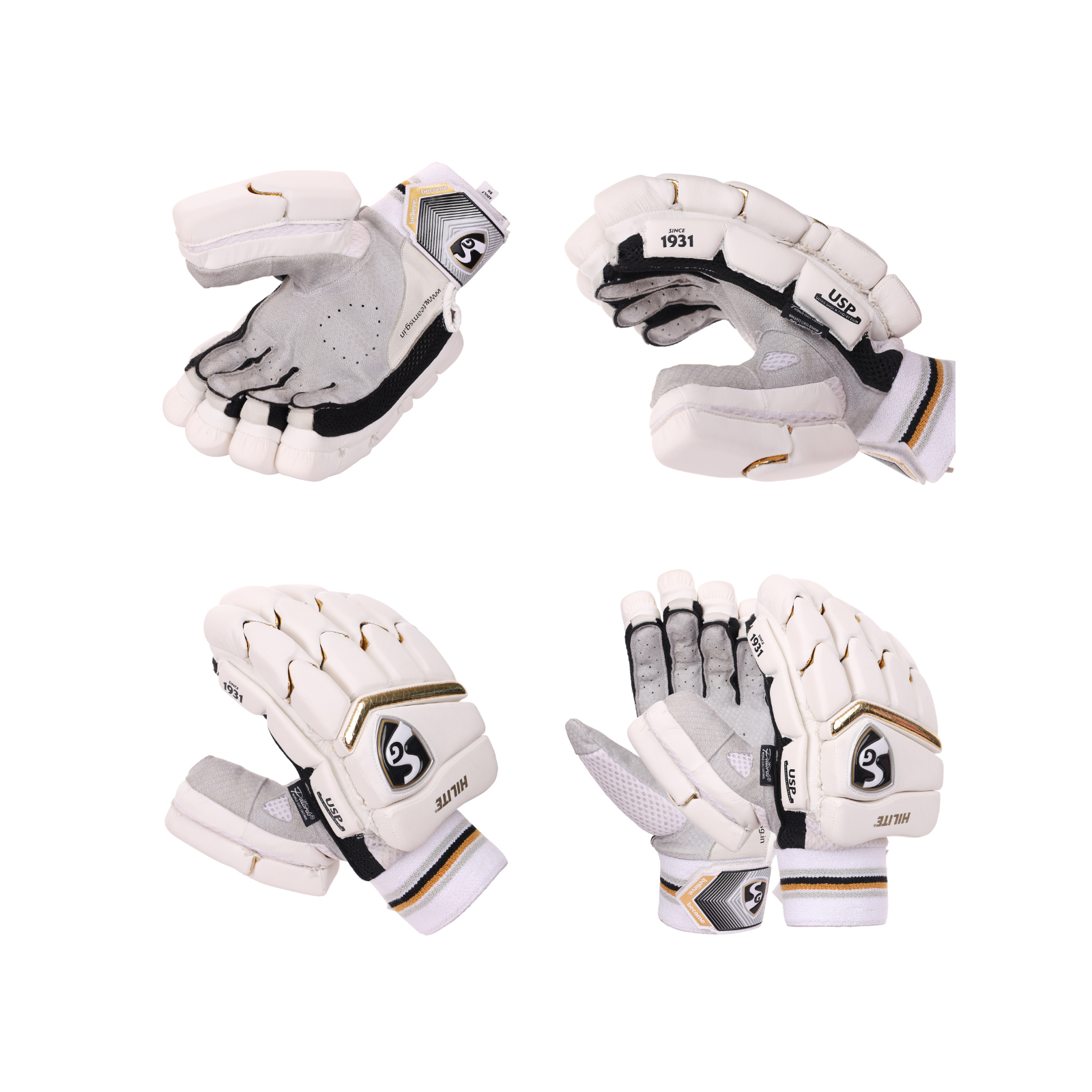 SG Hilite® Batting Gloves with Premium Quality Leather Palm