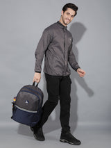 Greenlands 29L Stria Lightweight Backpack (Grey/Navy) | S-Curved Shoulder Straps & Spacious Compartment | Ideal for Men & Women | Perfect for Travel, School & Office