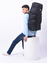 Greenlands Rucksack AXIDO X 50L — Adventure Travel Backpack Padded Back Support, U-Shaped Compartment, Hood Pocket, Ergonomic Padded Support, Bungee Cord and Safety Whistle