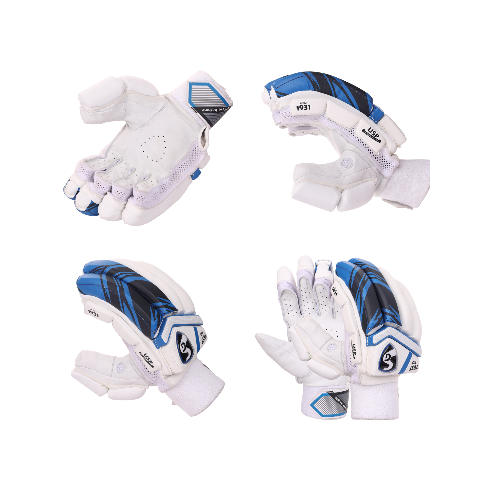 SG Test RO Batting Gloves with Premium Quality Sheep Leather Palm