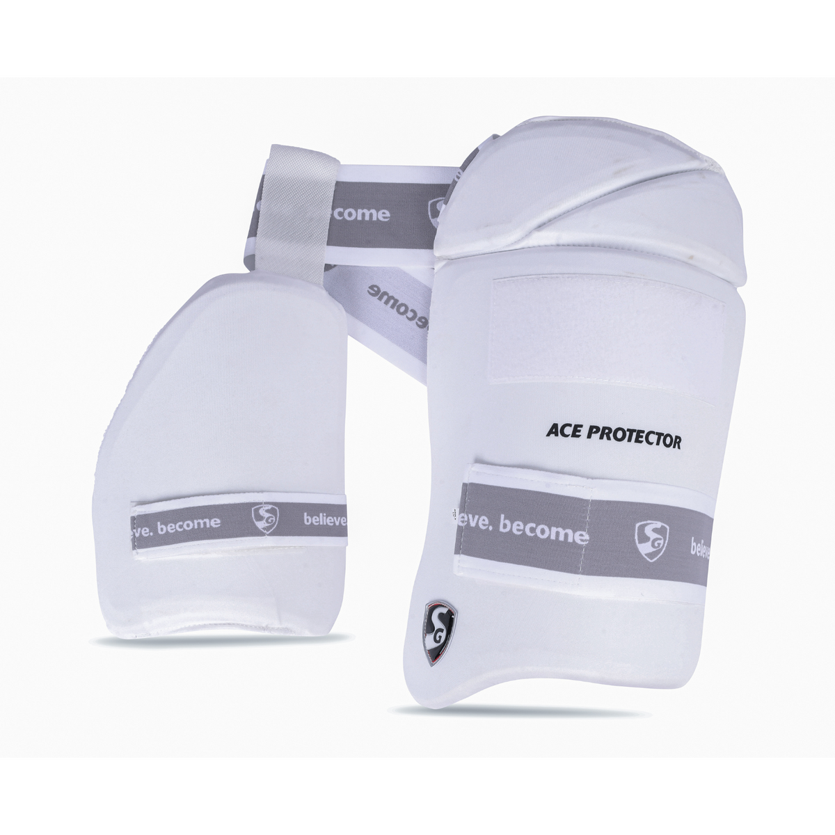 SG Combo Ace Protector cricket batting thigh pad (White)