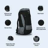 Greenlands CRIA 55L Rucksack Black | Durable Trekking Bag with Multiple Compartments for Adventure Travel