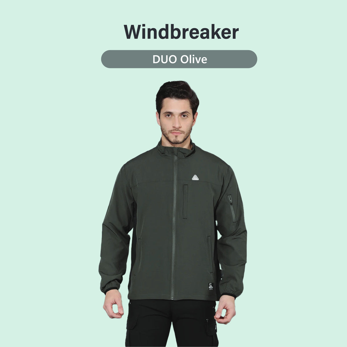 NS Lycra DUO Windbreaker Hiking Jacket, Olive