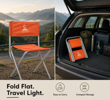 Lightweight Camping Chair – Aluminium Orange
