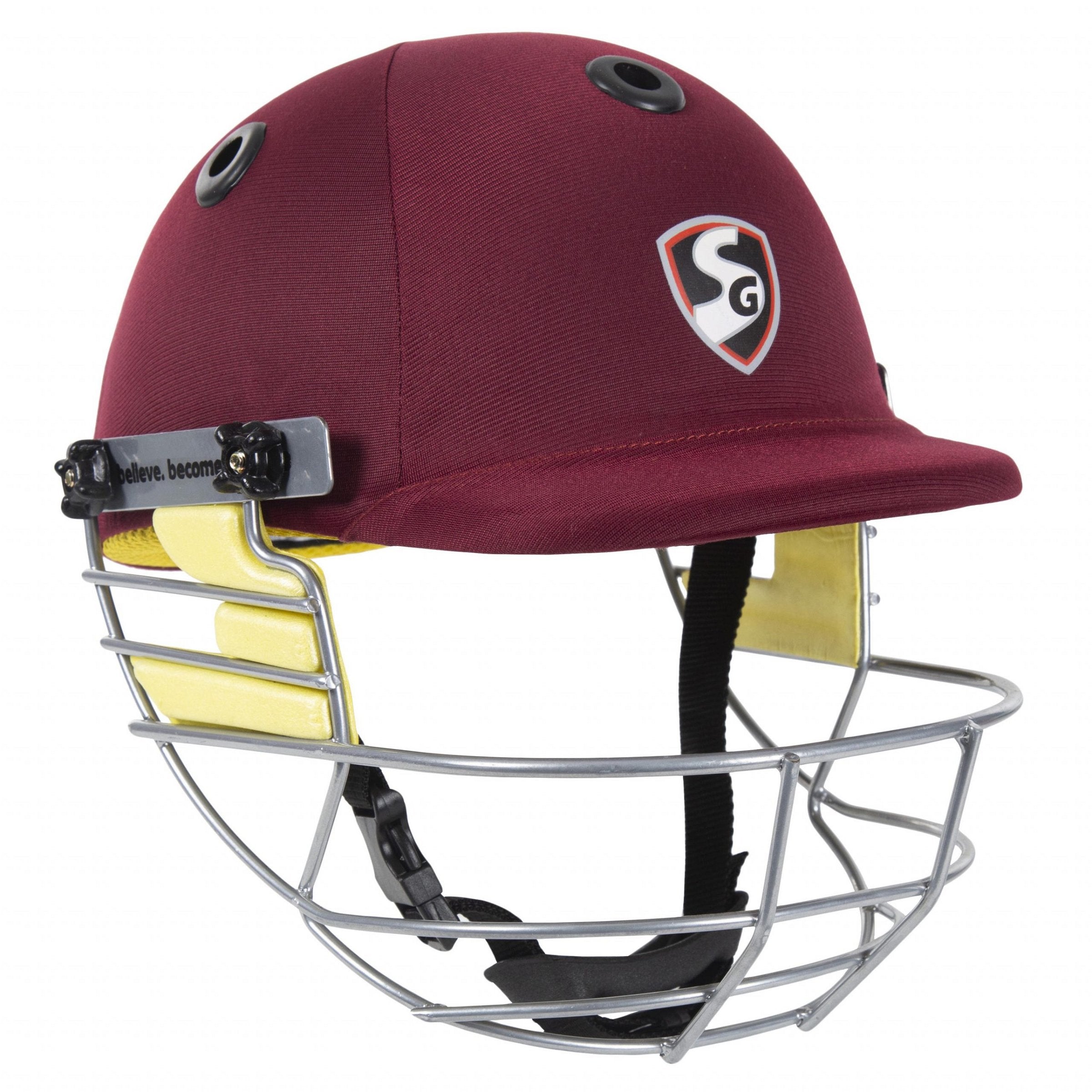 SG Blazetech Coloured Cricket Helmet (Maroon)