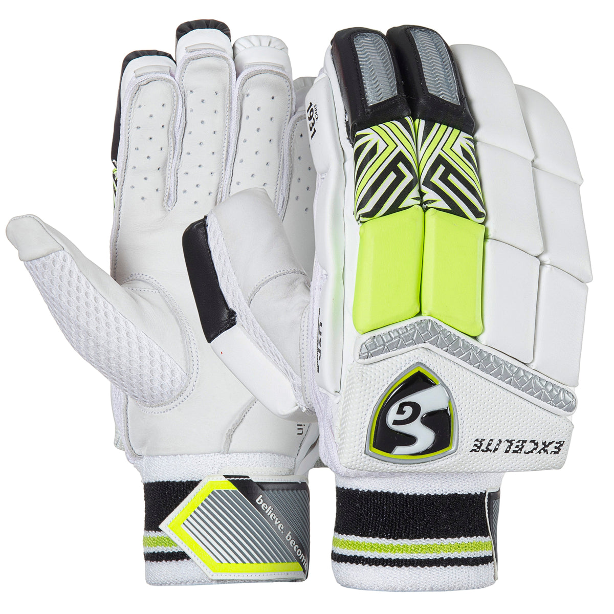 SG Excelite Batting Gloves High Quality Leather Palm