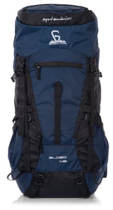 Greenlands GLOBO X 45L Rucksack| Unisex Travel Backpack for Hiking, Trekking, Camping | Spacious Top-Loading Compartment, U-Shaped Access, Rain Cover, Bungee Cord, Padded Straps and Waist Belt