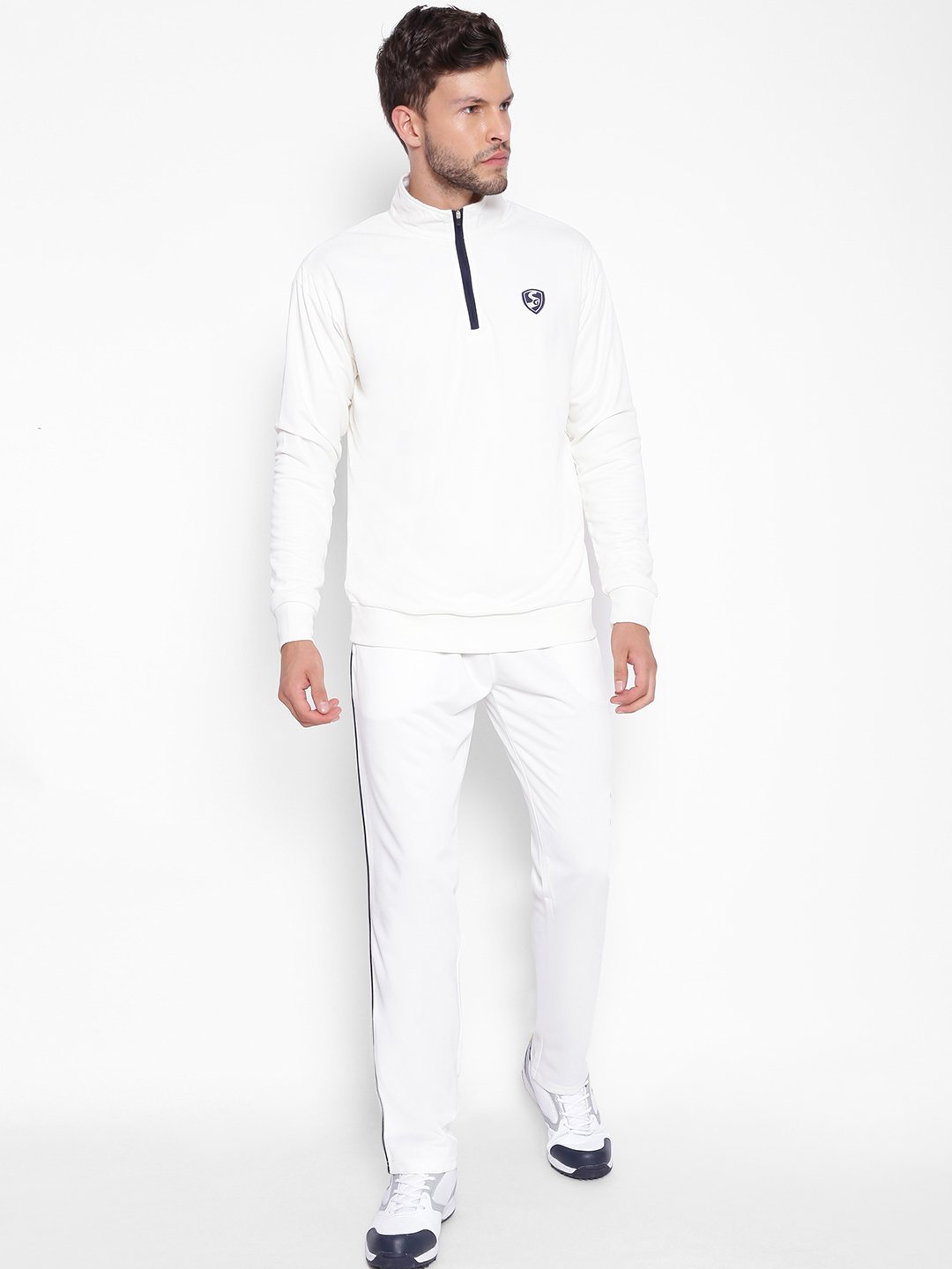 SG ICON Full Sleeve Pullover Cricket Whites (Senior)