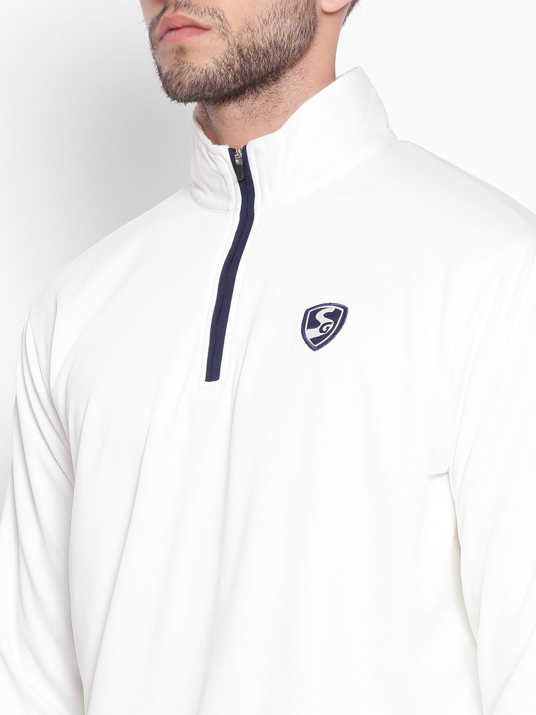 SG ICON Full Sleeve Pullover Cricket Whites (Senior)