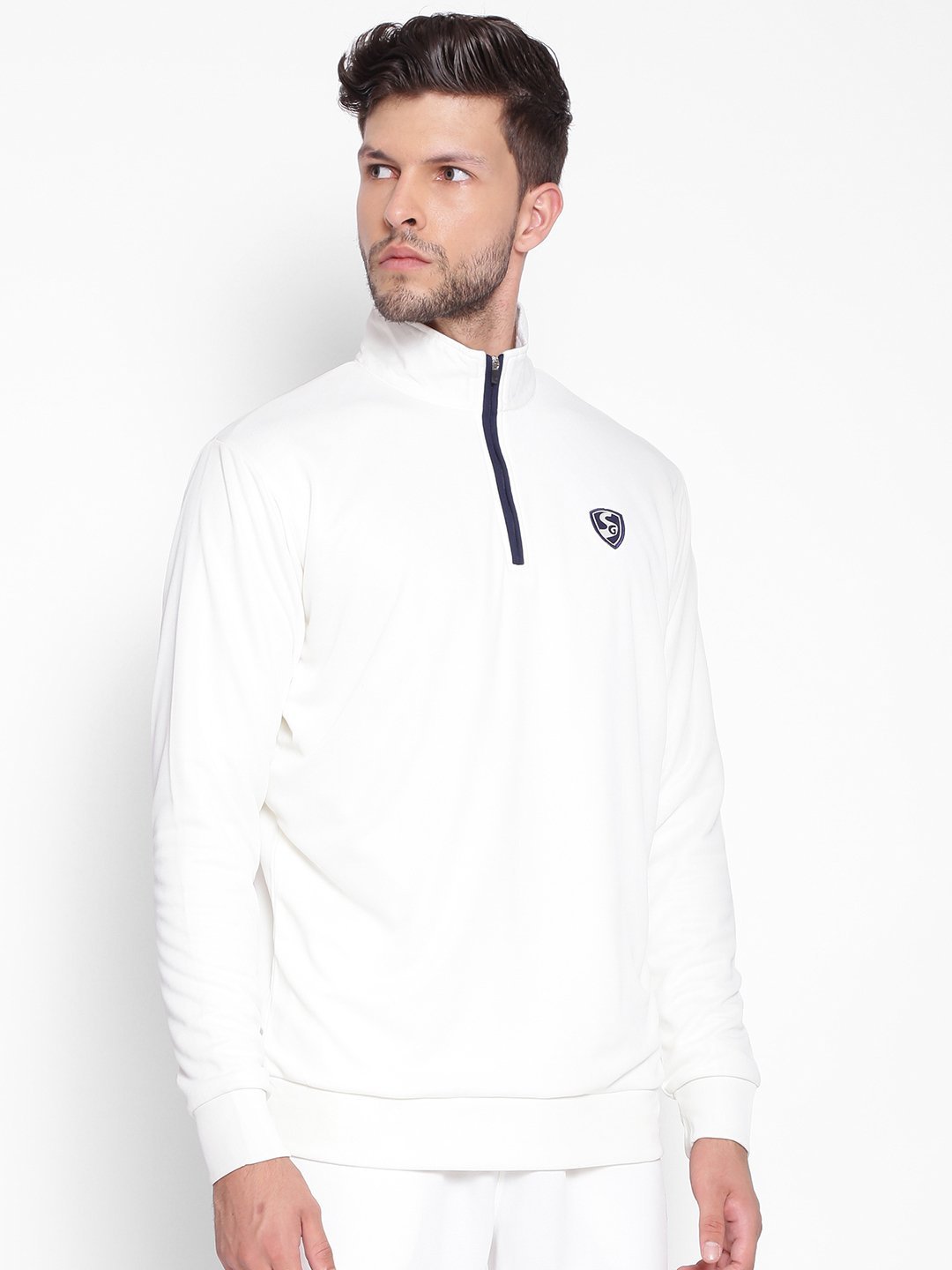 SG ICON Full Sleeve Pullover Cricket Whites (Senior)