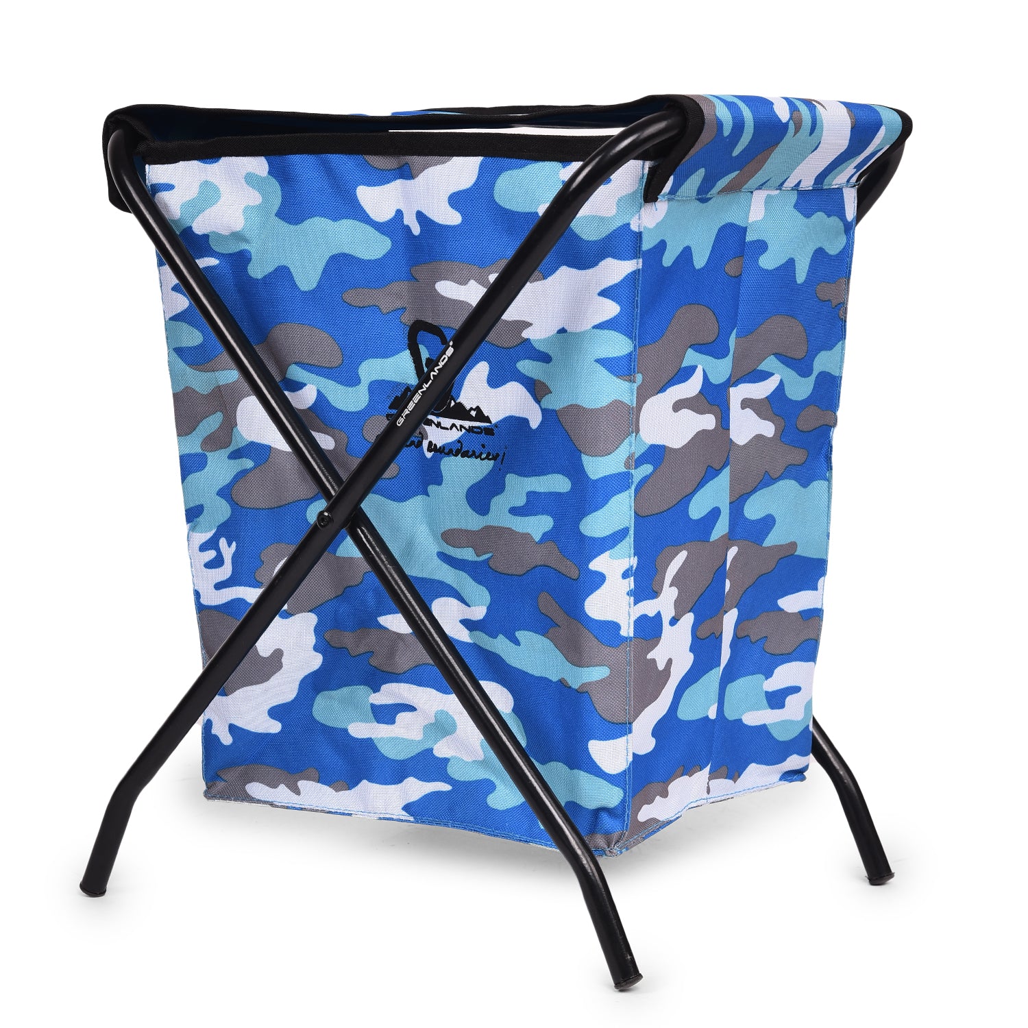 Greenlands 15L Mild Steel Camping Storage Bin – Durable Camo Color Container for Outdoor Gear & Travel Essentials