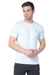 Sky Blue Serenity Kookaburra's Round Neck T-Shirt for a Fresh and Vibrant Look