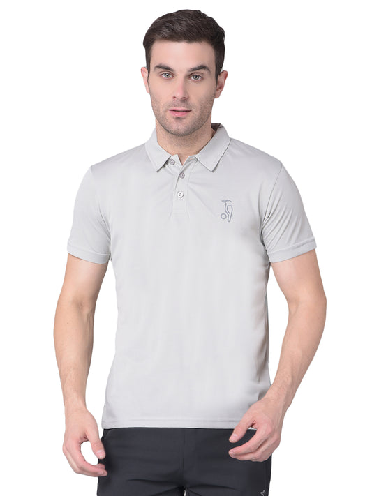 Steel Grey Mastery Embrace Timeless Style with Kookaburra's Polo T-shirt