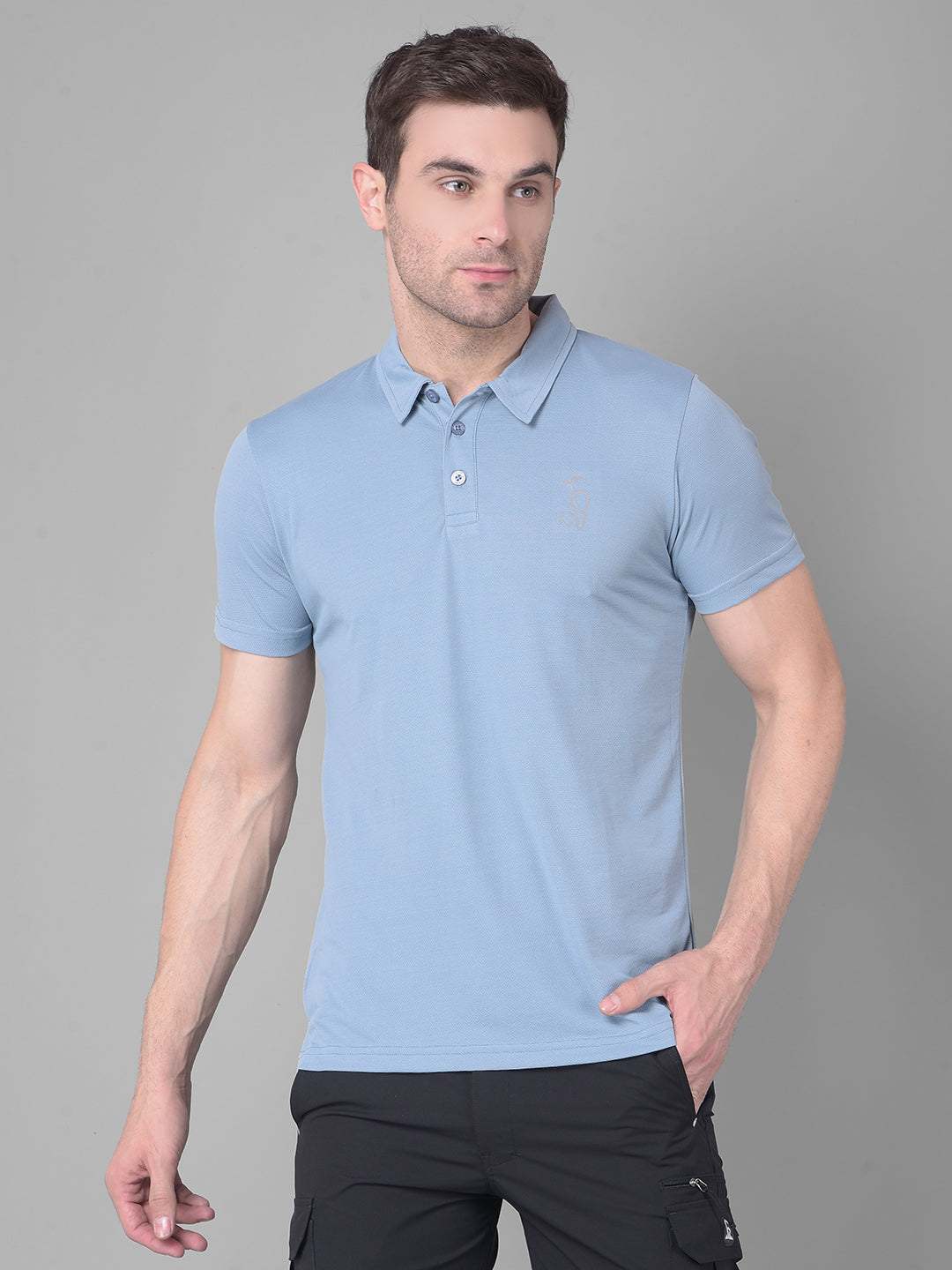 Kookaburra Grey Polo Elevate Your Style with Sporty T-shirt